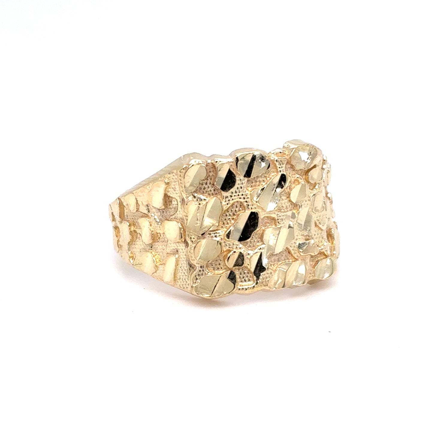 10K Yellow Gold Nugget Style Ring Size 7.5 2.7grams