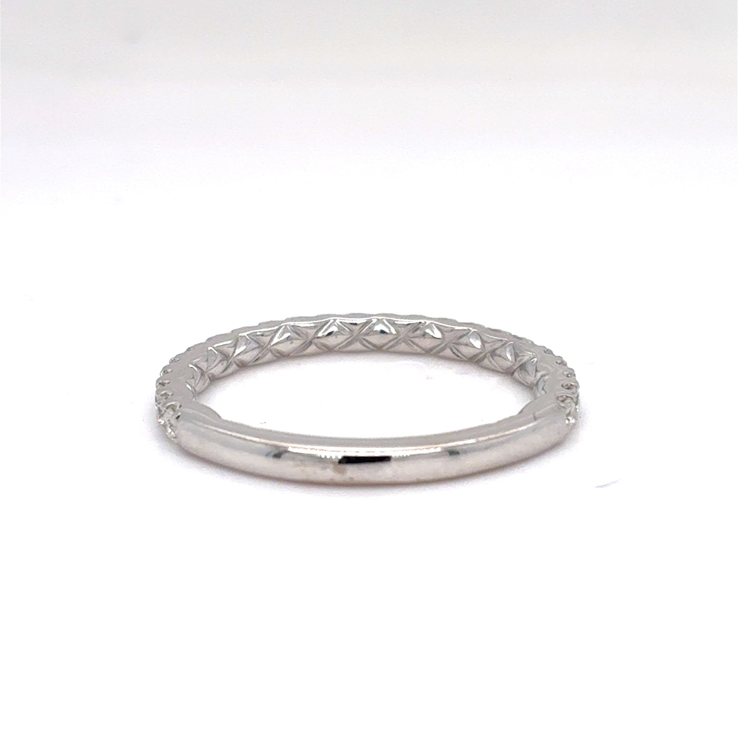 18K White Gold A.JAFFE Diamond Eternity Band | Round Brilliant 0.36 TCW, G VS1, Size 6