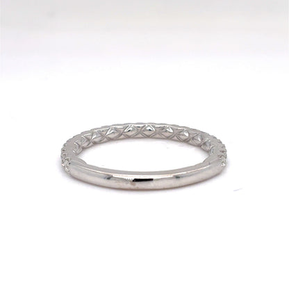 18K White Gold A.JAFFE Diamond Eternity Band | Round Brilliant 0.36 TCW, G VS1, Size 6