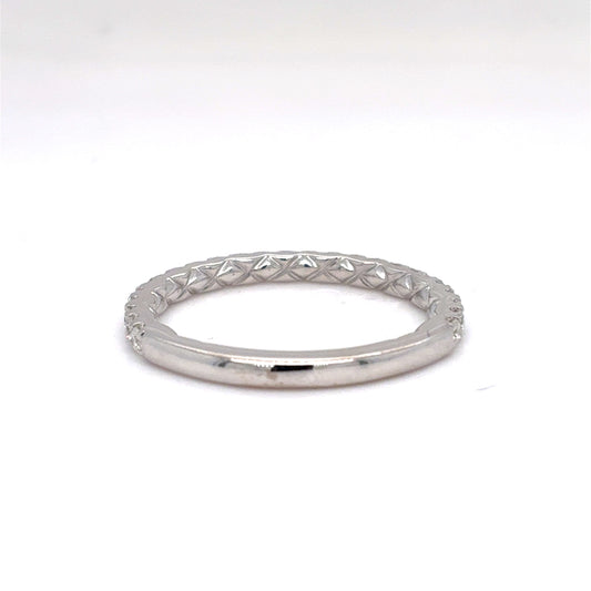 18K White Gold A.JAFFE Diamond Eternity Band | Round Brilliant 0.36 TCW, G VS1, Size 6