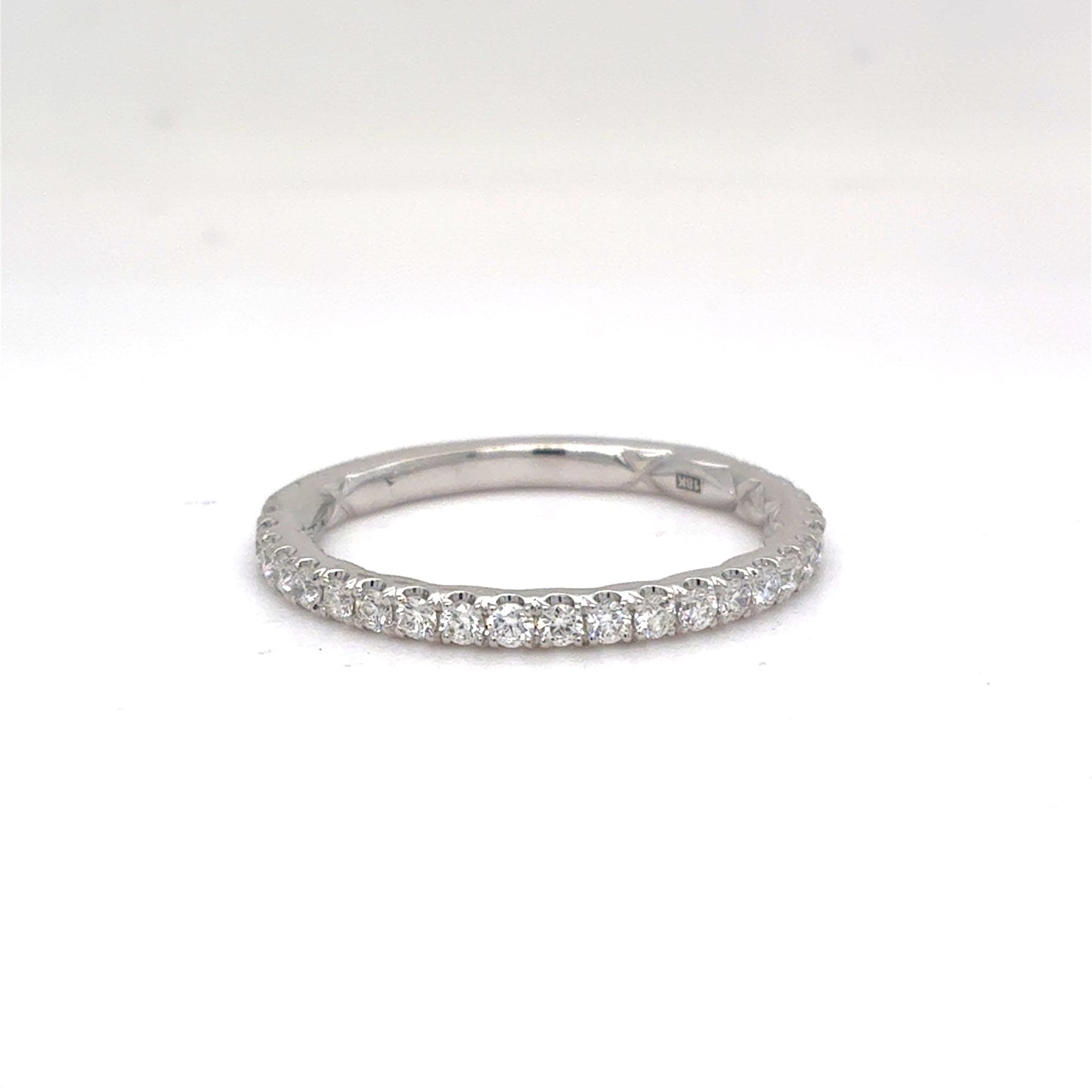 18K White Gold A.JAFFE Diamond Eternity Band | Round Brilliant 0.36 TCW, G VS1, Size 6