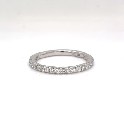 18K White Gold A.JAFFE Diamond Eternity Band | Round Brilliant 0.36 TCW, G VS1, Size 6
