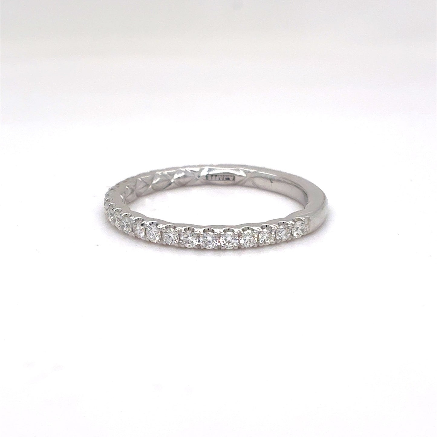 18K White Gold A.JAFFE Diamond Eternity Band | Round Brilliant 0.36 TCW, G VS1, Size 6