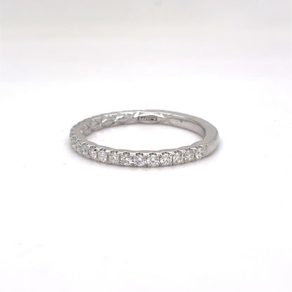 18K White Gold A.JAFFE Diamond Eternity Band | Round Brilliant 0.36 TCW, G VS1, Size 6
