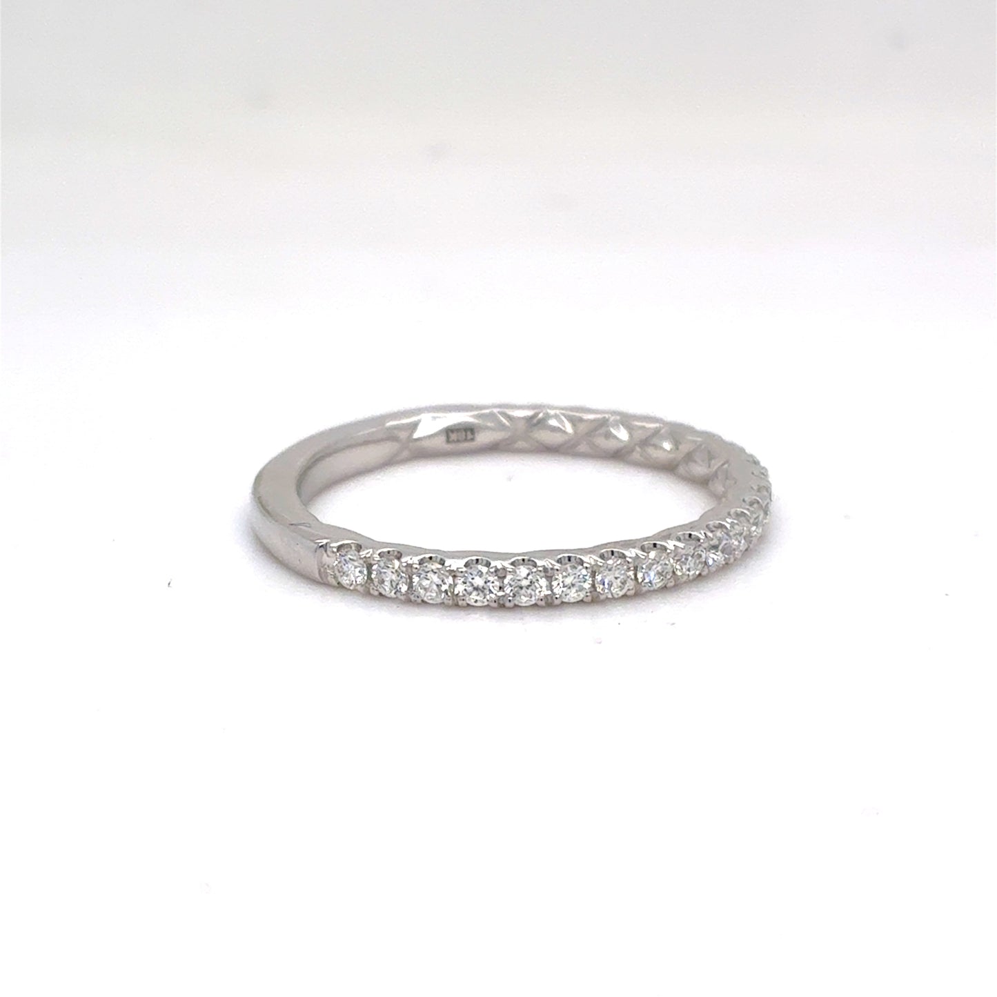 18K White Gold A.JAFFE Diamond Eternity Band | Round Brilliant 0.36 TCW, G VS1, Size 6