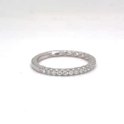 18K White Gold A.JAFFE Diamond Eternity Band | Round Brilliant 0.36 TCW, G VS1, Size 6