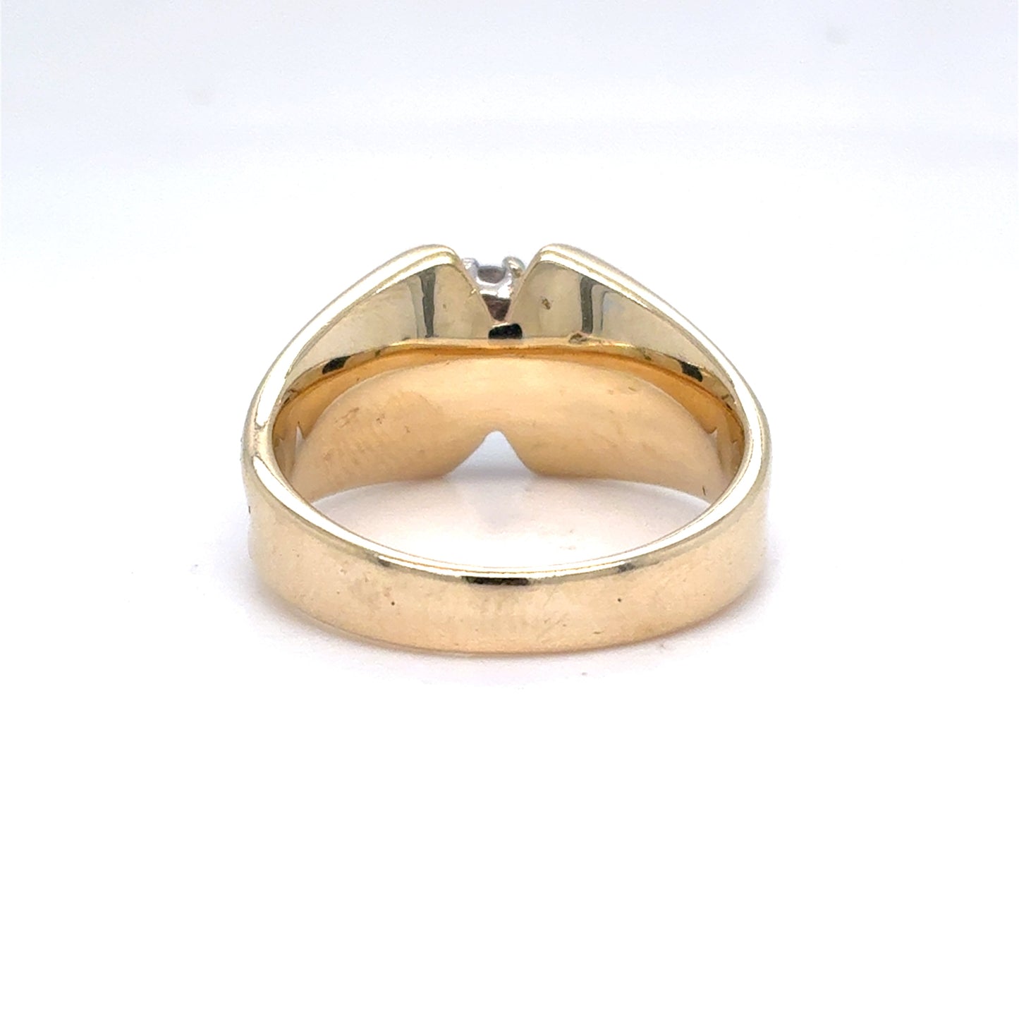 14K Two-Tone Gold Natural Diamond Cluster Ring | Round Brilliant 0.43 TCW, H VS1, Size 6.5
