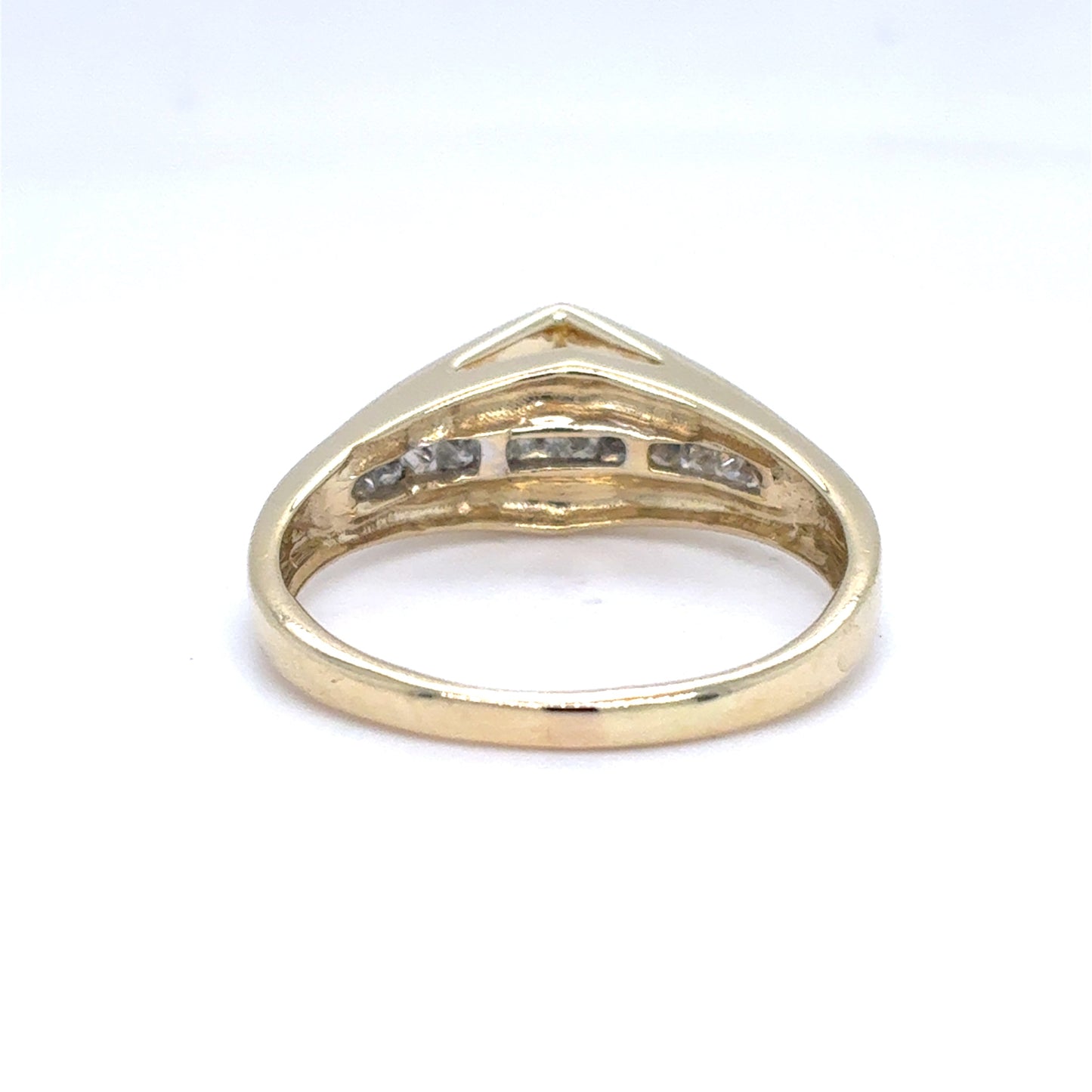 14K Yellow Gold Natural Diamond Contemporary Ring | Marquise & Princess 0.35 TCW, G-H SI1-SI2, Size 8.25