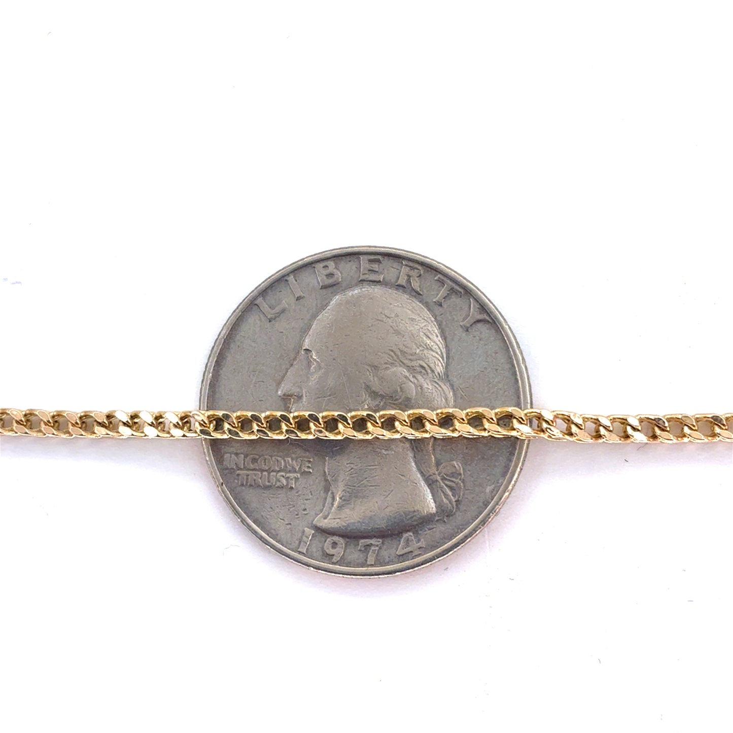 14K Yellow gold hollow Franco Bracelet | 7.25 Inches, 2mm