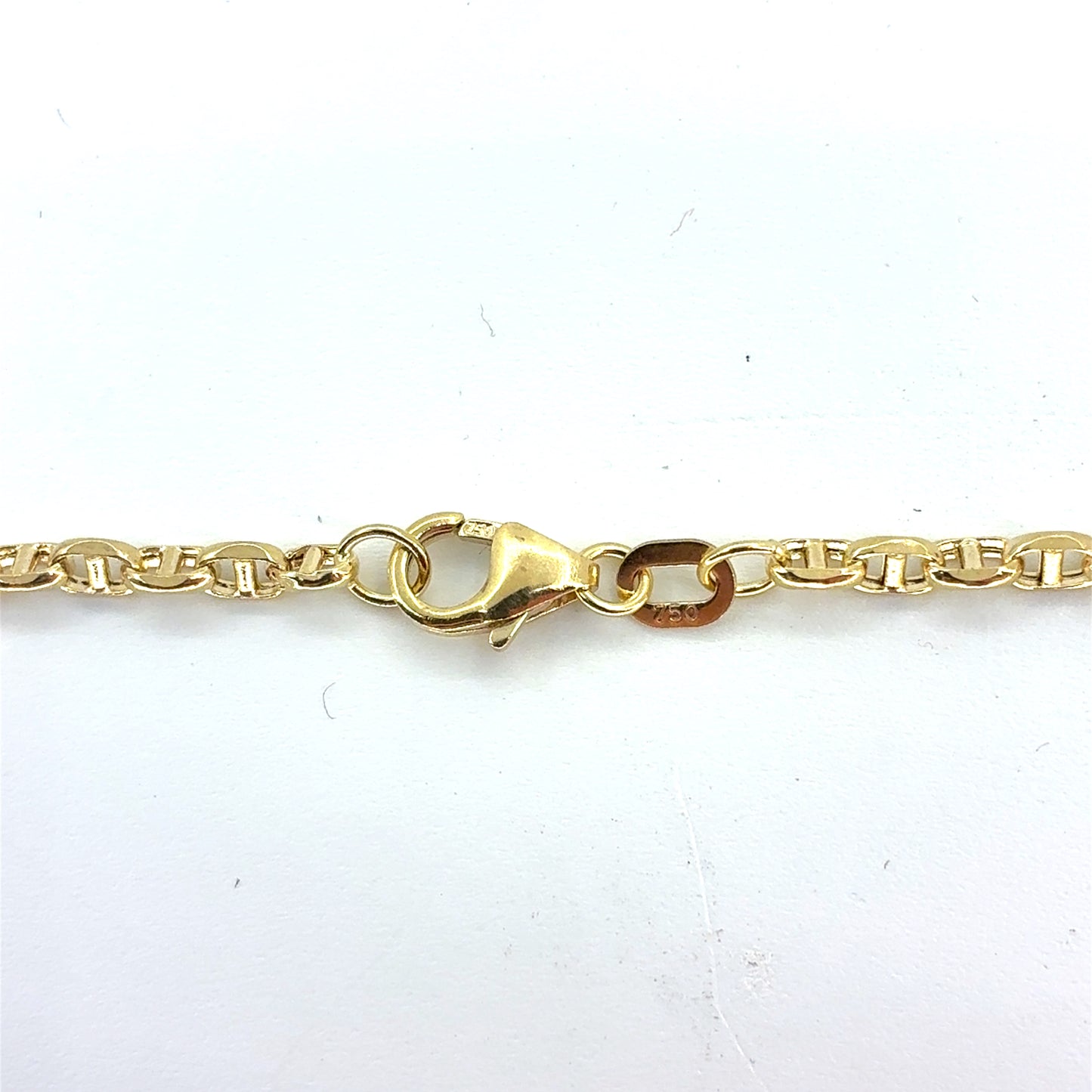 18K Yellow Gold Hollow Mariner Bracelet | 7 Inches, 2.7mm