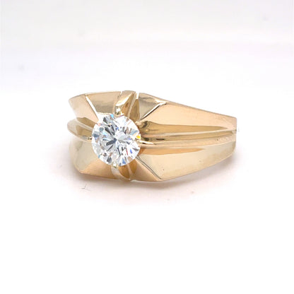 10k yellow gold Men's Lab Diamond Ring | 1.01 CT D VS1, Size 9.75