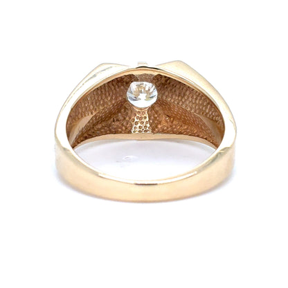 10k yellow gold Men's Lab Diamond Ring | 1.01 CT D VS1, Size 9.75
