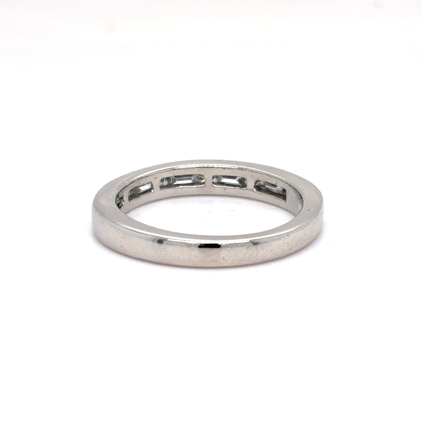 Platinum Natural Diamond Eternity Band | Princess & Baguette 0.69 TCW, G VS1, Size 6