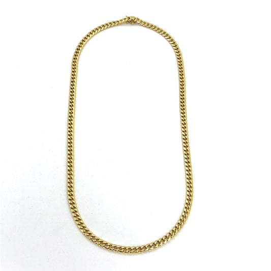 10K Yellow Gold Hollow Miami Cuban Necklace | 24 Inches, 6mm, 20.2 grams