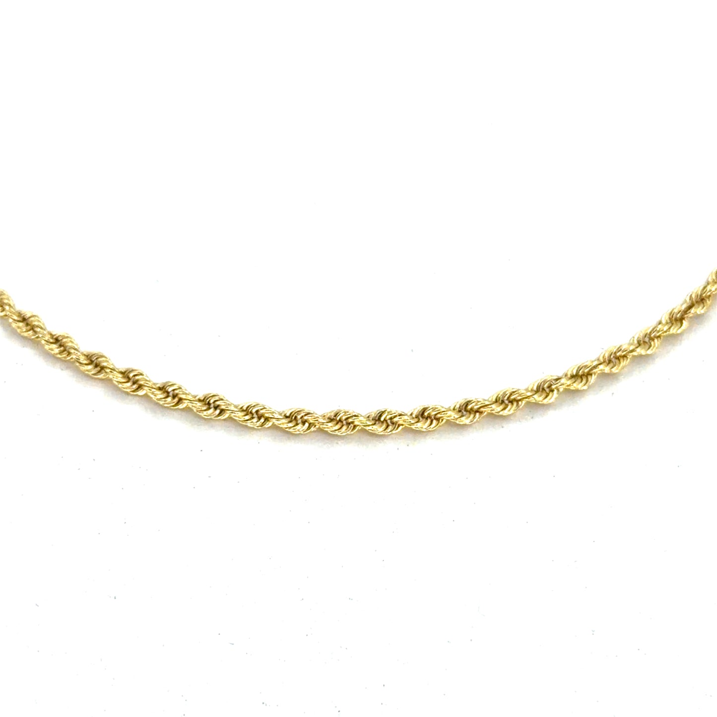 14K Solid Rope Necklace | 24 Inches, 2.5mm, 12.2 grams