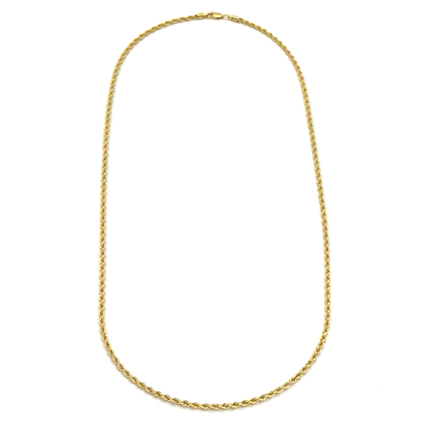 14K Solid Rope Necklace | 24 Inches, 2.5mm, 12.2 grams