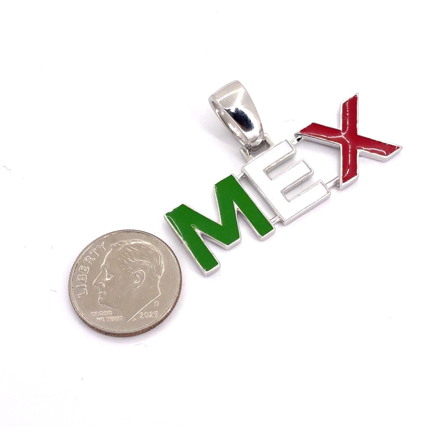 925 Sterling Silver Custom Mexico Pendant | Enamel colors 5.6 grams
