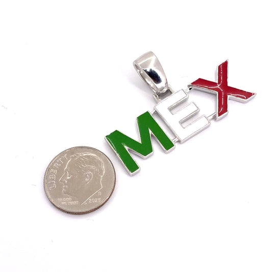 925 Sterling Silver Custom Mexico Pendant | Enamel colors 5.6 grams