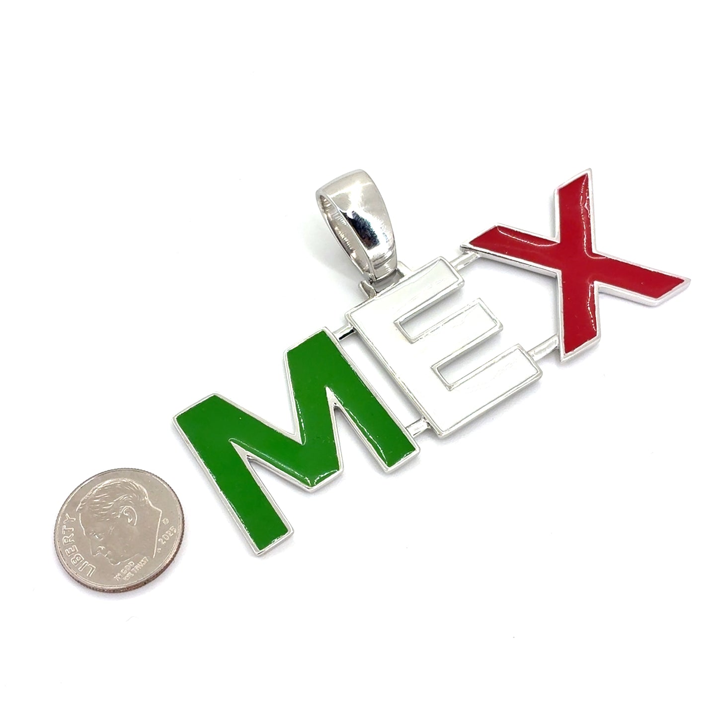 925 Sterling Silver Custom Mexico Pendant | Enamel colors 18.1 grams