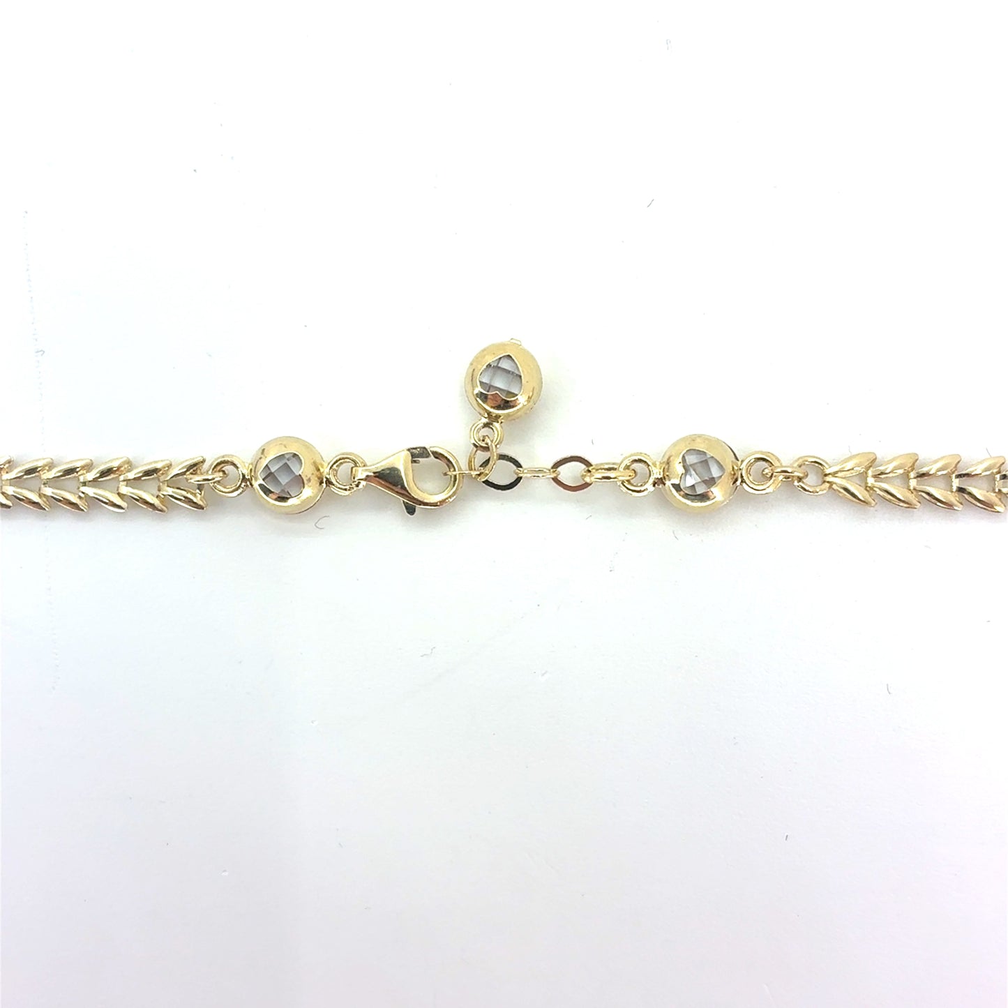 14K Tri-Color Gold Hollow Leaves Style Necklace | 16.5 Inches, 7.65 grams