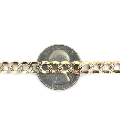 14K Yellow Gold Solid Open DC Cuban Necklace | 24 Inches, 6.5mm, 19.20 grams