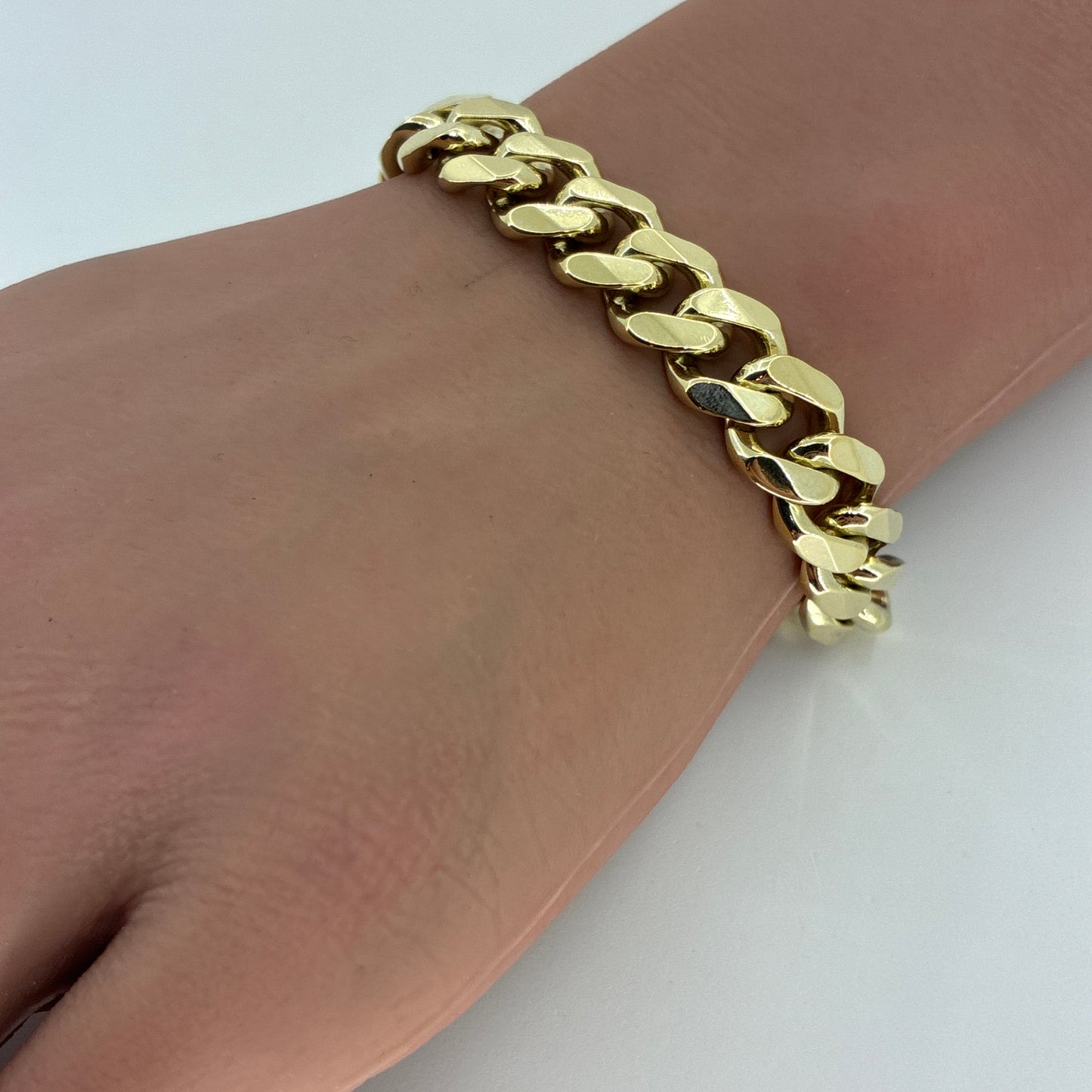14K Yellow Gold Solid Cuban Bracelet | 9 Inches 11mm, 54.65 grams