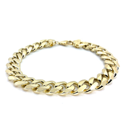14K Yellow Gold Solid Cuban Bracelet | 9 Inches 11mm, 54.65 grams