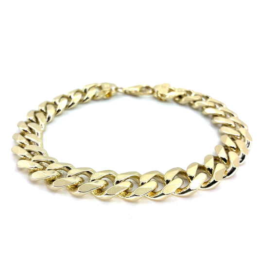 14K Yellow Gold Solid Cuban Bracelet | 9 Inches 11mm, 54.65 grams