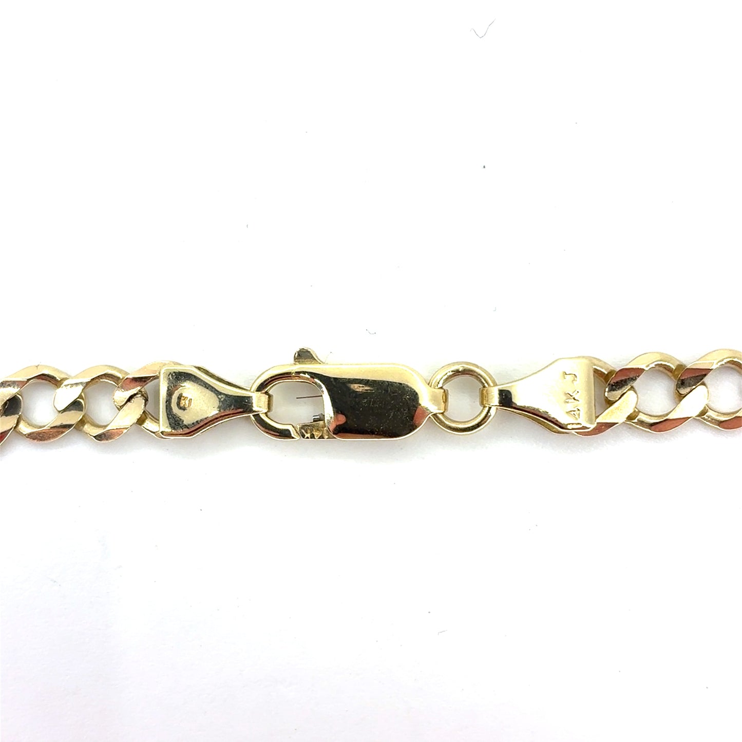 14K Yellow Gold Solid Figaro Bracelet | 8 Inches, 5.4mm, 7.00 grams