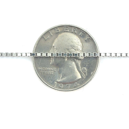 14K White Gold Box Chain Bracelet | 7 Inches, 1.6mm, 2.70 grams