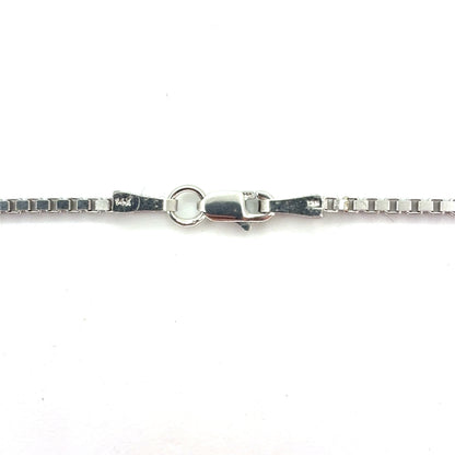 14K White Gold Box Chain Bracelet | 7 Inches, 1.6mm, 2.70 grams