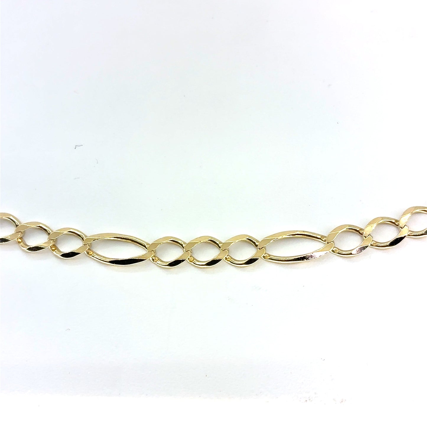 14K Yellow Gold Solid Classic Figaro Necklace | 24 Inches, 5.5mm, 16.10 grams