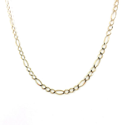 14K Yellow Gold Solid Classic Figaro Necklace | 24 Inches, 5.5mm, 16.10 grams