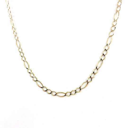 14K Yellow Gold Solid Classic Figaro Necklace | 24 Inches, 5.5mm, 16.10 grams