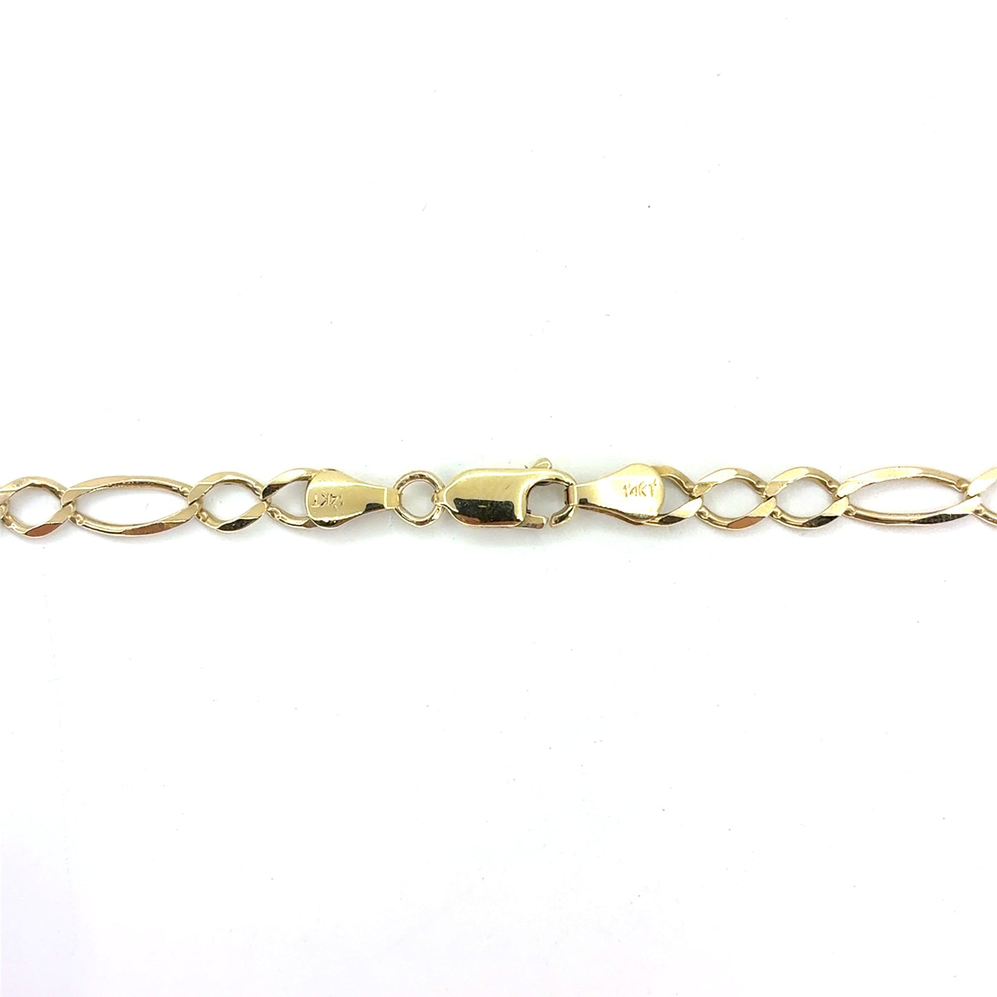 14K Yellow Gold Solid Classic Figaro Necklace | 24 Inches, 5.5mm, 16.10 grams