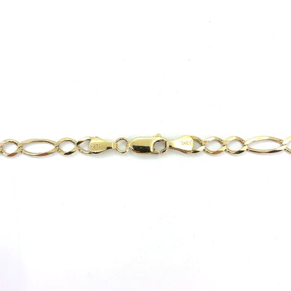 14K Yellow Gold Solid Classic Figaro Necklace | 24 Inches, 5.5mm, 16.10 grams