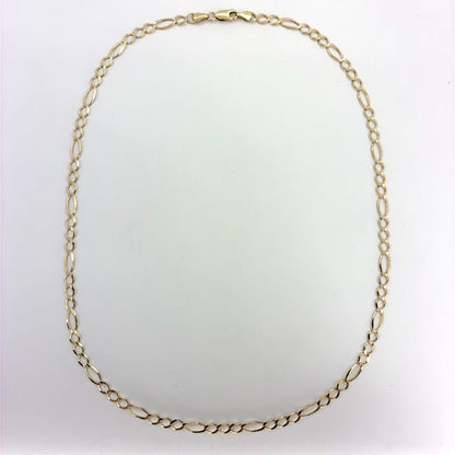 14K Yellow Gold Solid Classic Figaro Necklace | 24 Inches, 5.5mm, 16.10 grams
