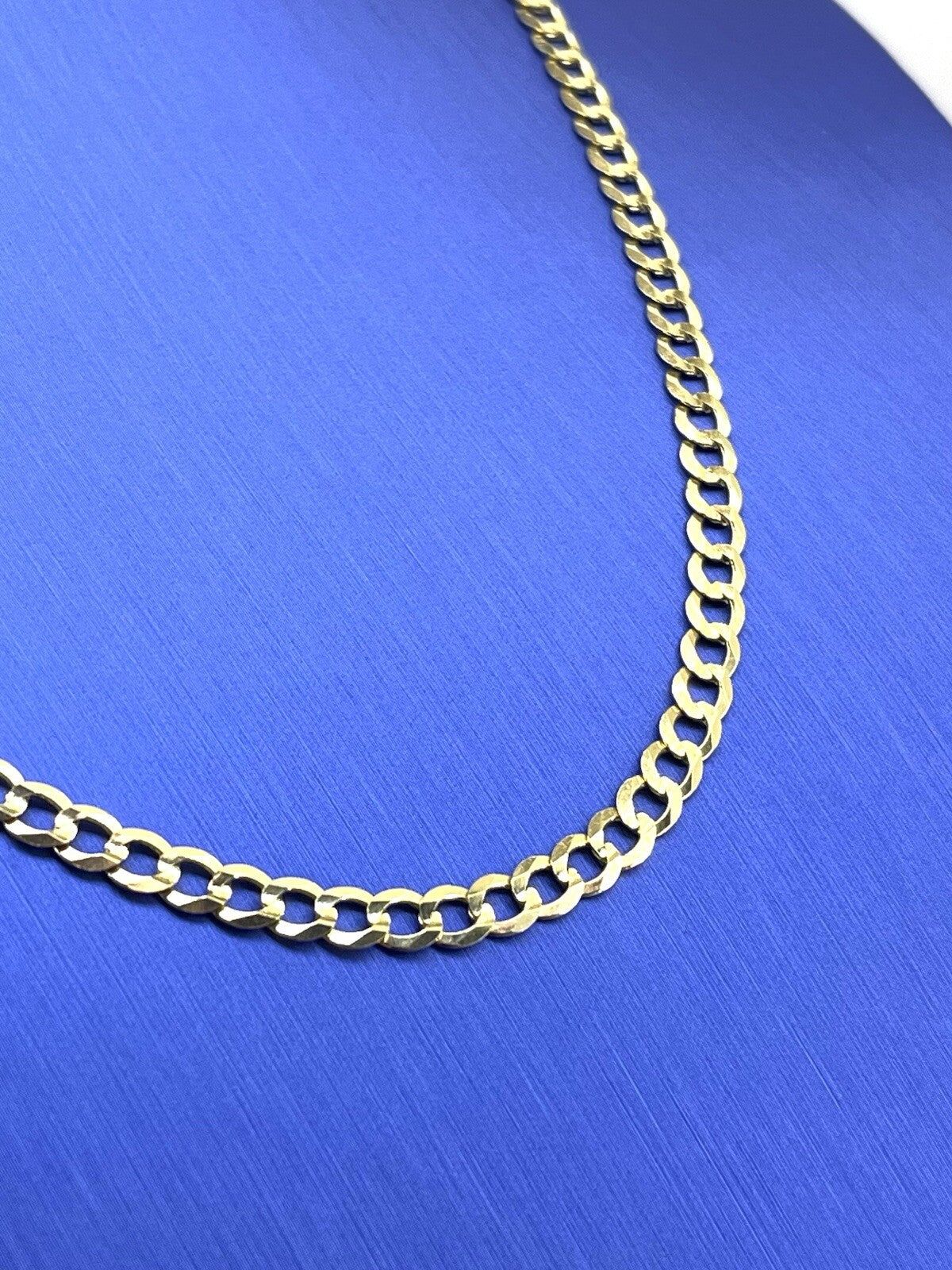 14k Yellow gold 18 inch solid flat Cuban necklace 4.6 mm 11.2 g brand new2