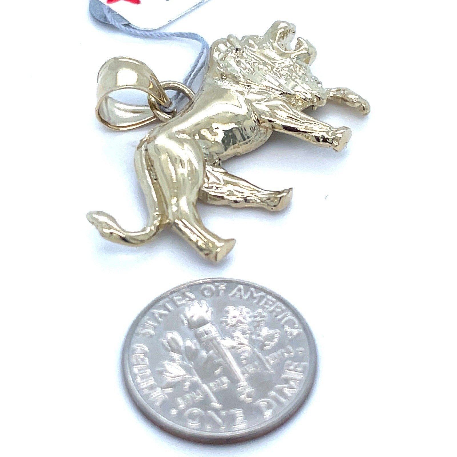 10k Yellow Gold Lion Pendant 4.90g2