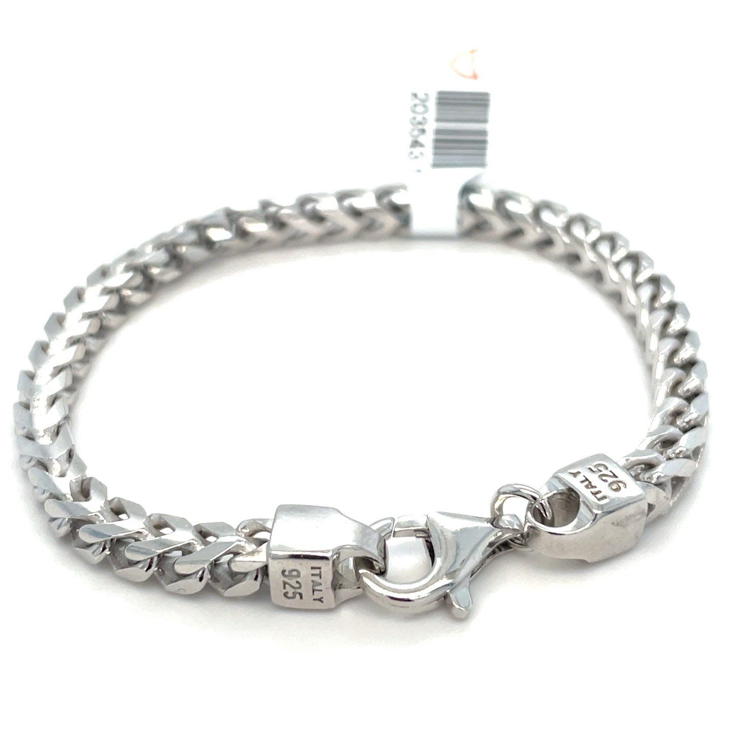 925 Sterling Silver 8” Franco Bracelet 26.5g 5mm 1
