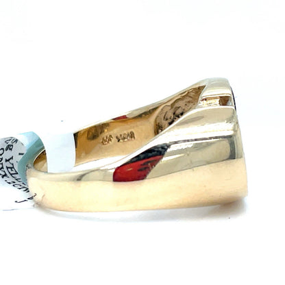 14k Yellow Gold Men’s Onyx Diamond Ring 8.75g .2CTW Size 101