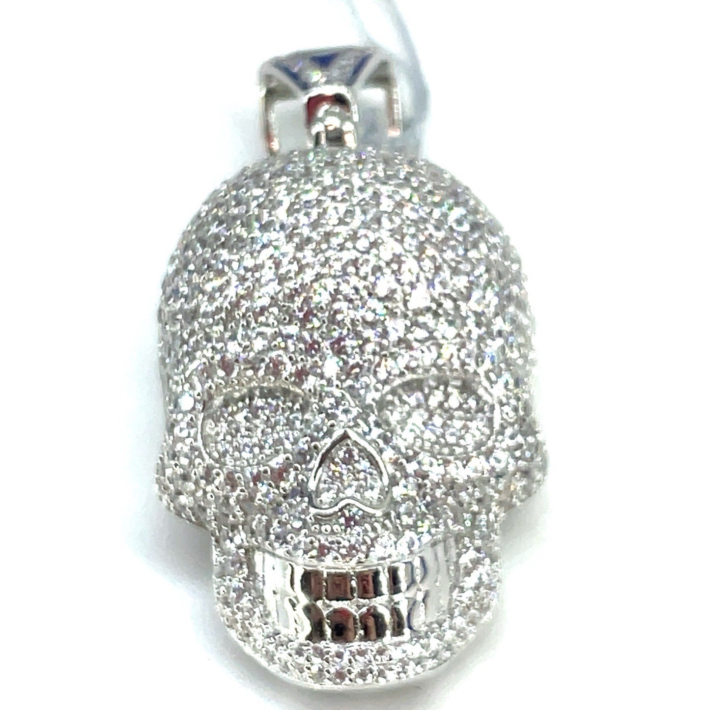 925 Sterling Silver Men’s CZ Skull Pendant 13.80g1