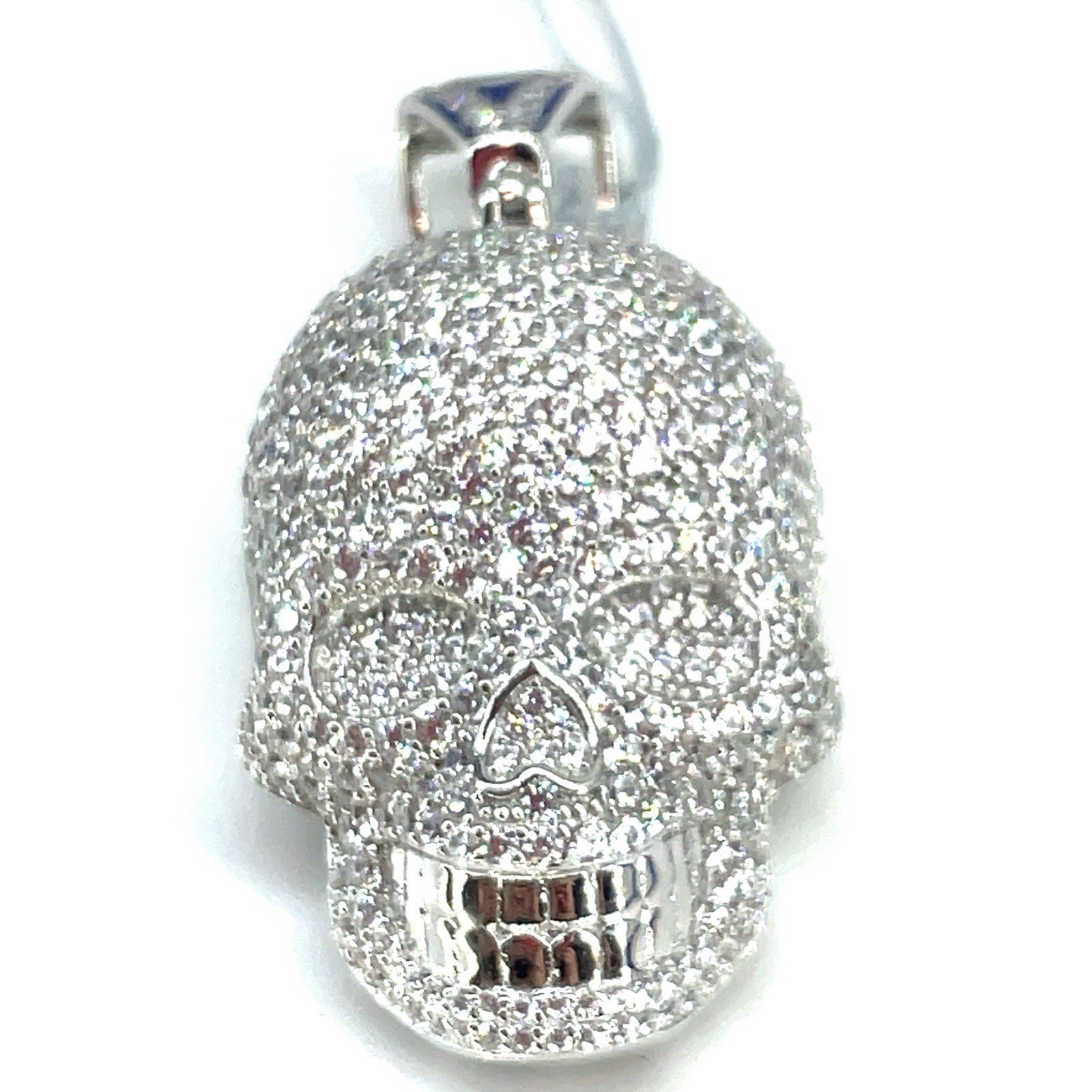 925 Sterling Silver Men’s CZ Skull Pendant 13.80g1