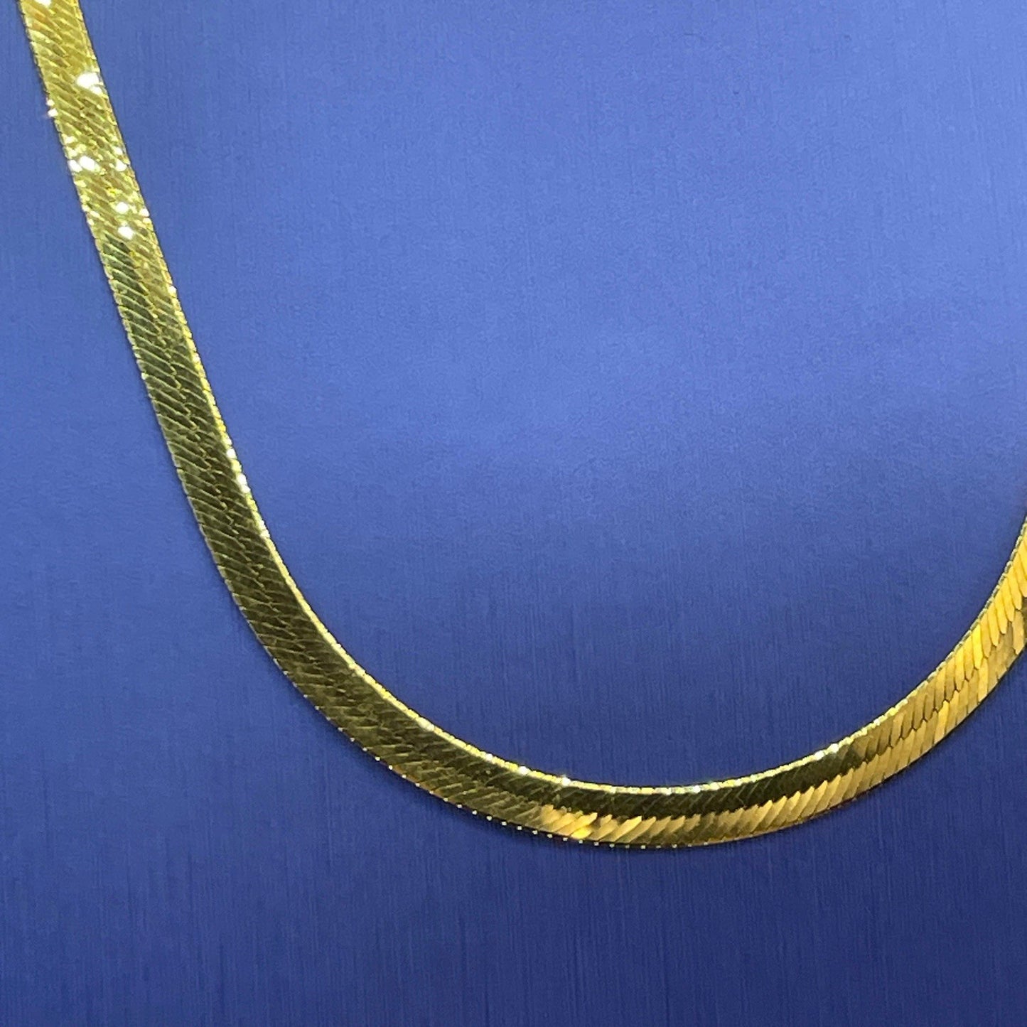 14K Yellow Gold 18” Herringbone Necklace 12.50g 4.5mm 1