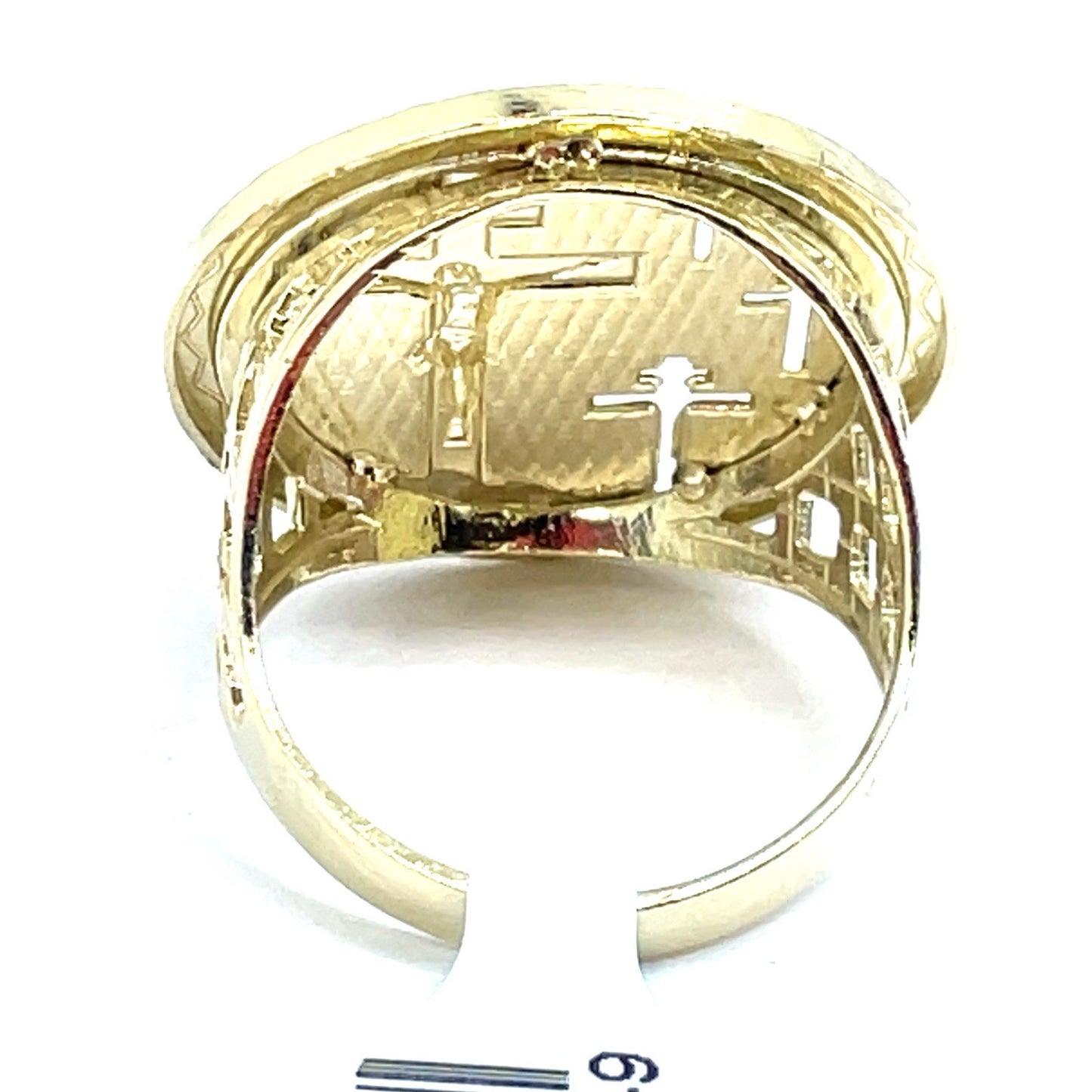 10k Yellow Gold Round 4 Cross Ring 7.20g Size 122