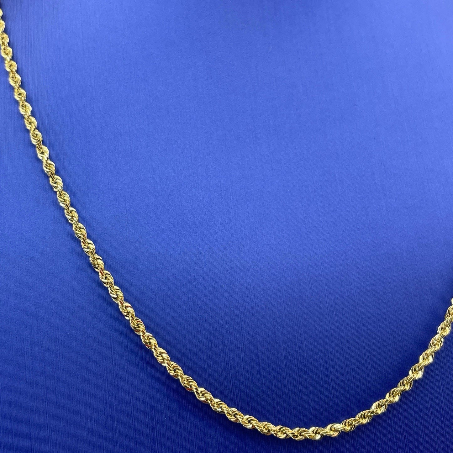 14k Yellow Gold 18” Solid Rope Necklace 6.65g 2.1mm 2