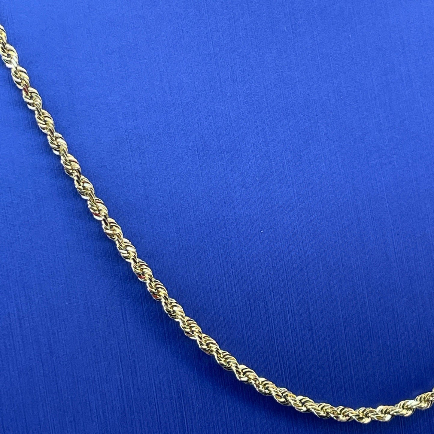 14k Yellow Gold 18” Solid Rope Necklace 6.65g 2.1mm 1