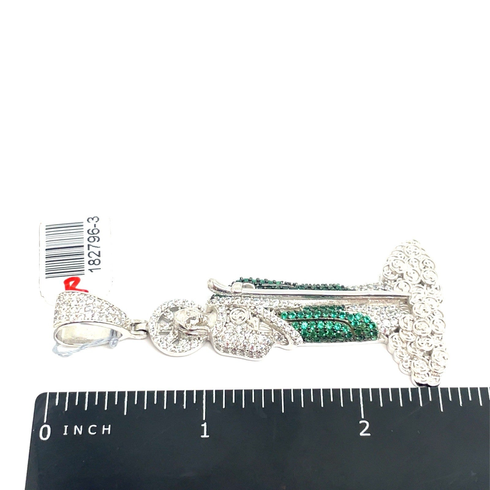 925 Sterling Silver CZ San Judas Pendant 13.63g2