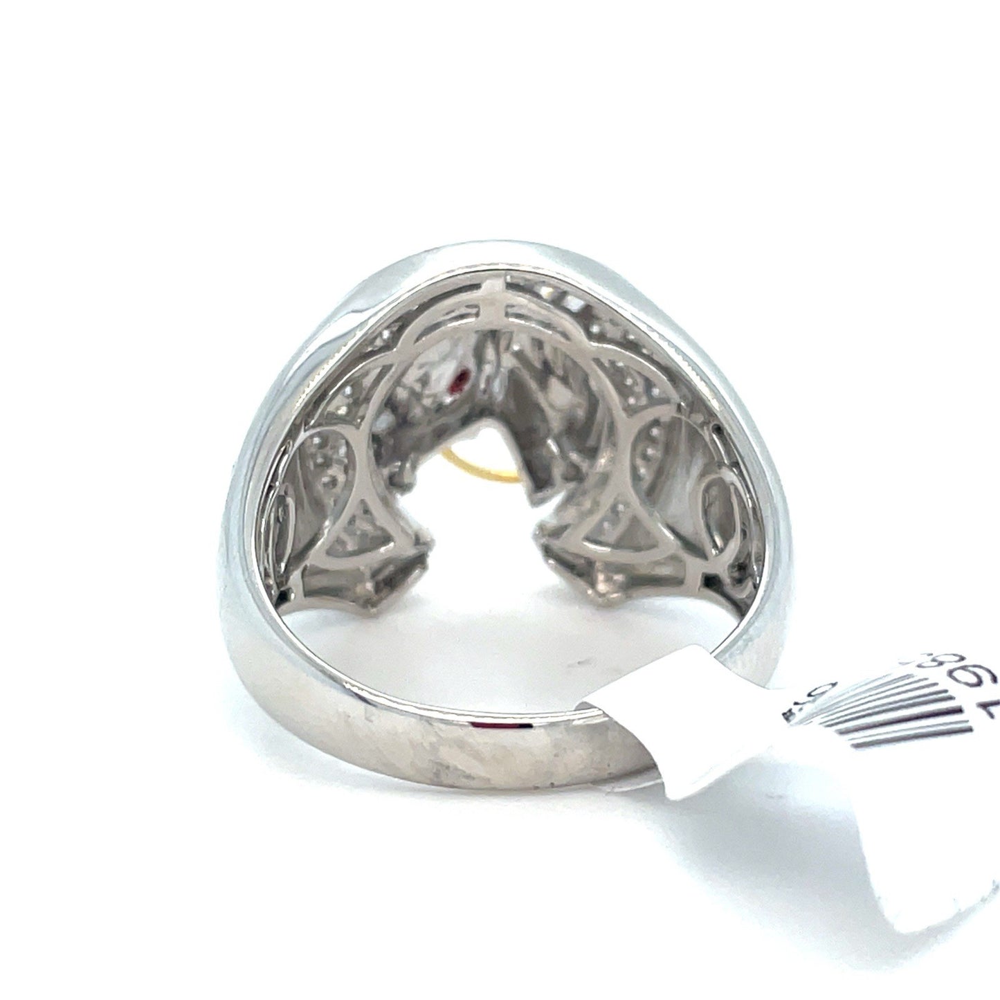 925 Sterling Silver Two Tone Men’s Horse Ring 9.10g Size 122