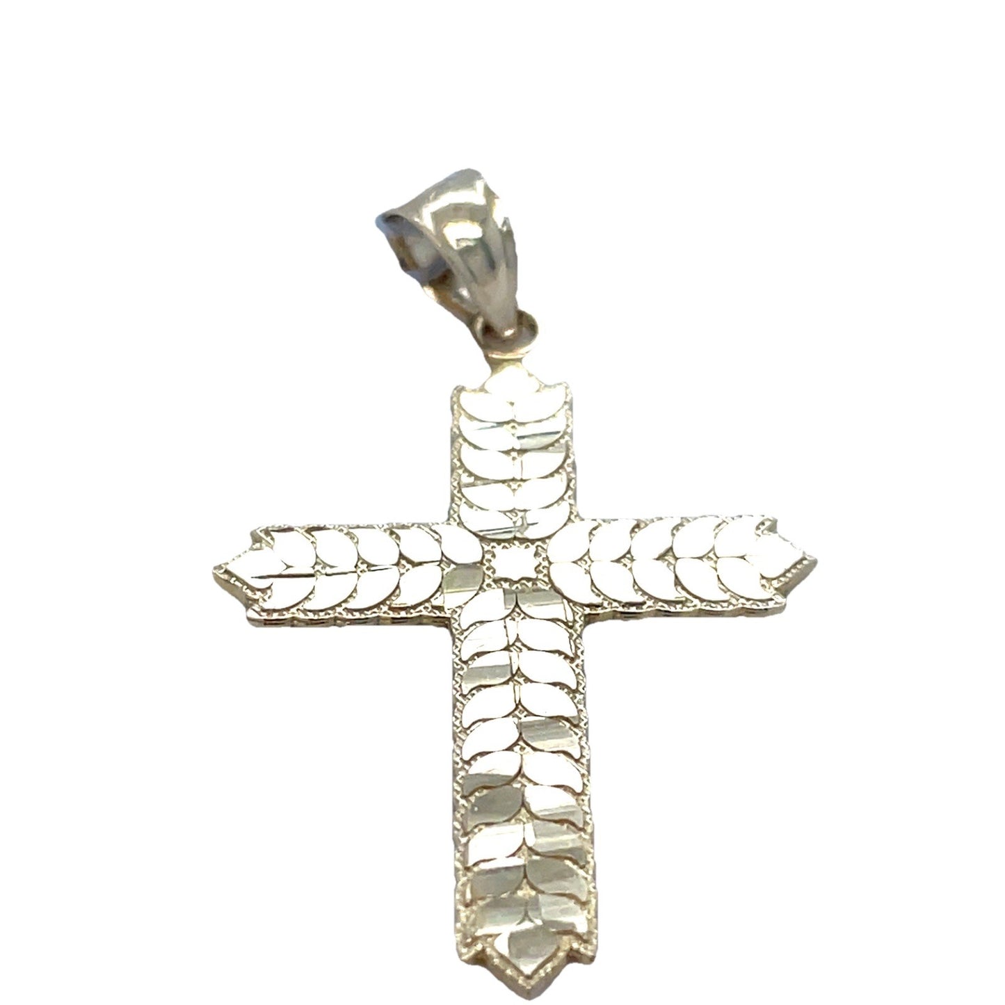 14k Yellow Gold Flat Cross Pendant 1.50g0